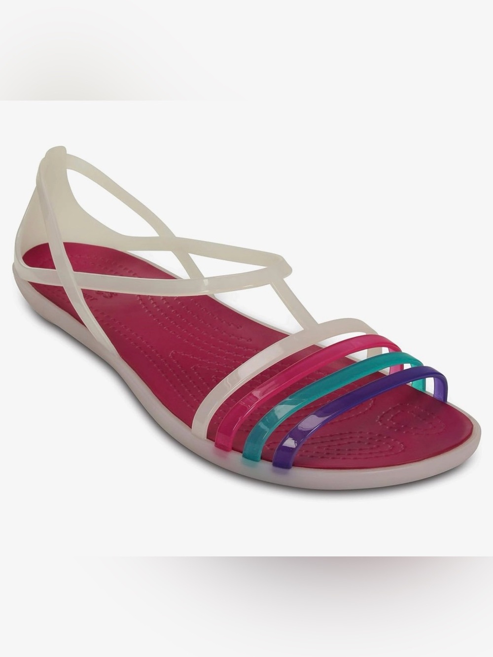 Crocs Iconic Isabella Women’s Multicolored Strap Jelly Peep Sandals Size: 9